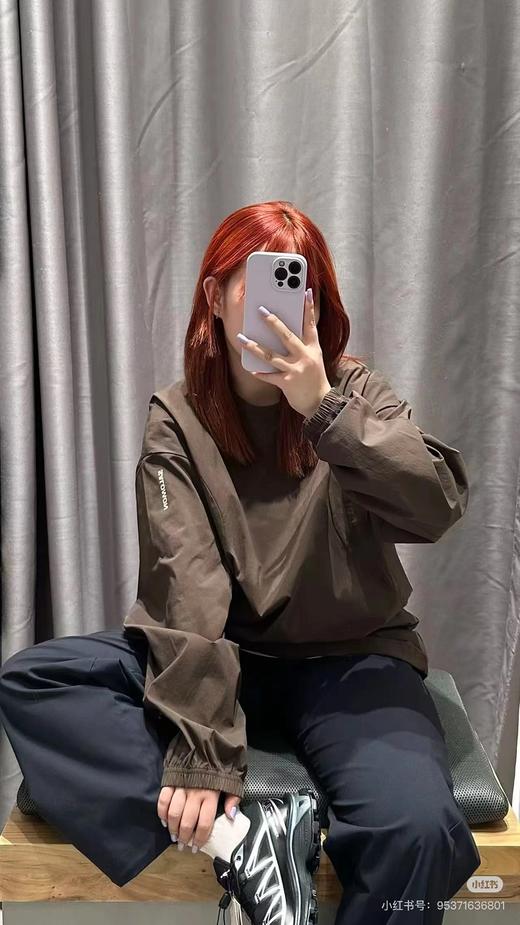 D112013韩国线圆领宽松长袖领口卫衣男女同款 商品图2