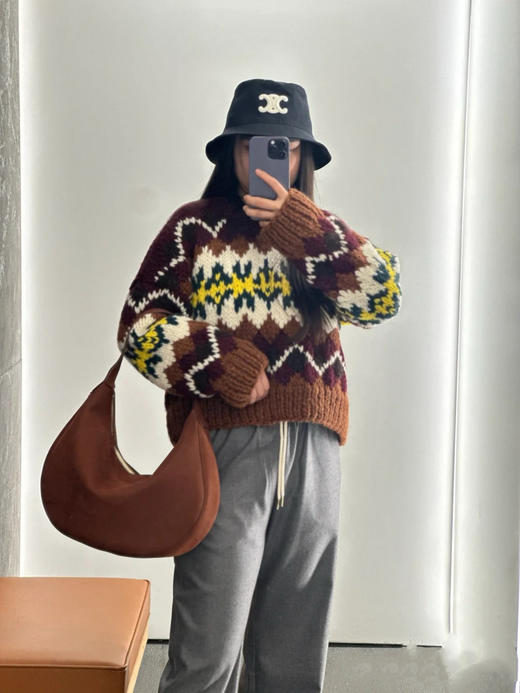 赛琳 25秋冬新款 费尔岛短款针织毛衣(TM) 商品图4