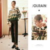 OLrain欧芮儿法式套头毛衣女秋季2025年新款趣味提花polo领针织衫 商品缩略图0