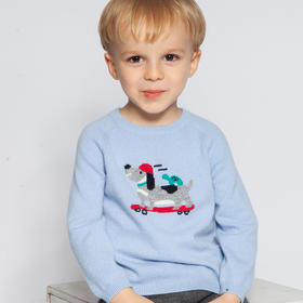 🎁【满赠活动】MOKA莫卡·奇趣萌宠系列-滑板狗套头毛衣