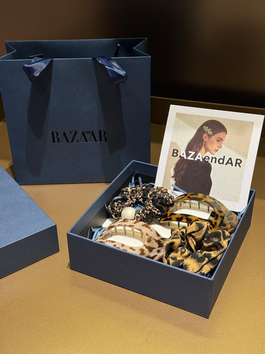 正品礼盒豹纹扁平夹＋发套四件套 商品图3