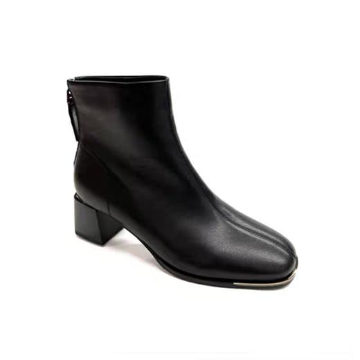 【云粉节】BF楼千百度真皮时装靴女新款高跟粗跟A25529804吊牌价1499活动价1019 商品图0