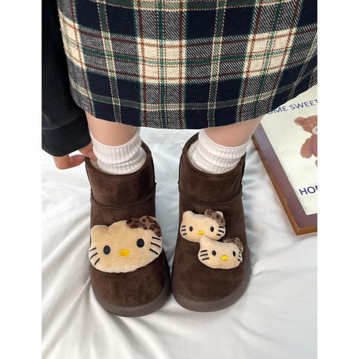 【YW】无忧购冬季Kitty加绒保暖棉鞋蓄热保暖雪地靴MIS-6058（截单后3-5天发货） 商品图7