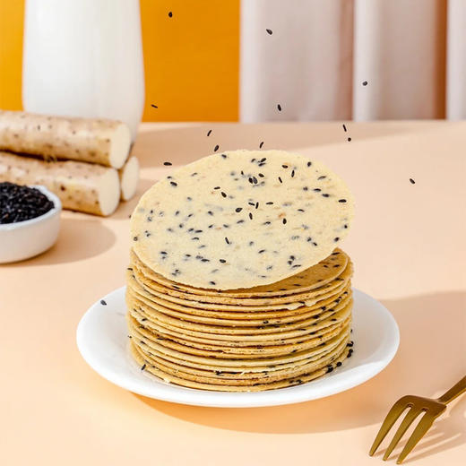 正耕 诚食欢喜铁棍山药黑芝麻薄饼400g*2（咸味） 商品图4