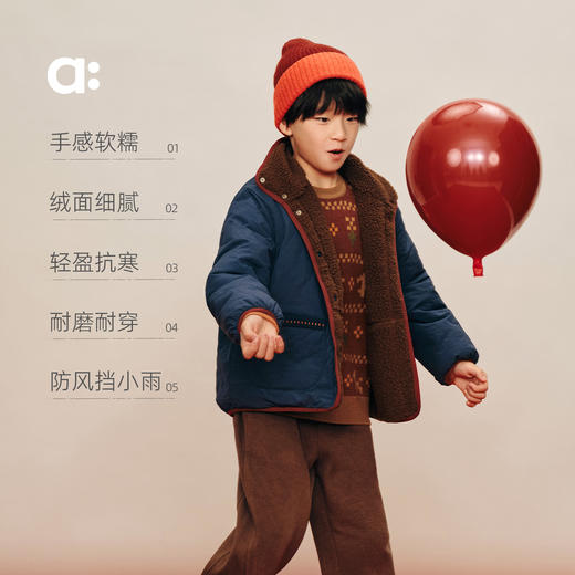 【新春款】allblu幼岚【新年双面穿棉服】儿童外套冬季新款A类保暖男女童 商品图2
