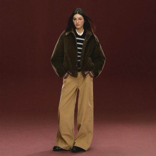 Ariseism 美式复古设计感翻领加厚棉服秋冬新款保暖上衣 商品图3