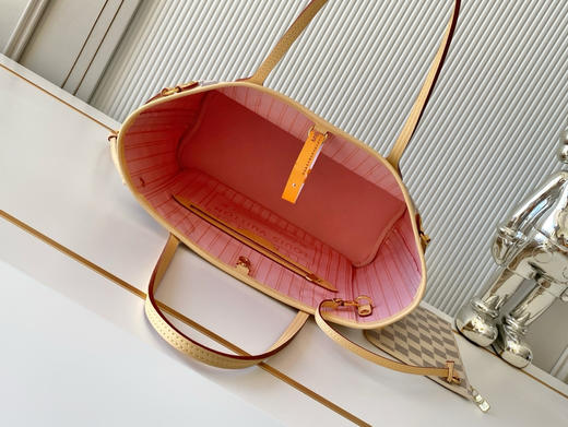 秋冬特惠💰1190 渠道级LV【全钢五金 MB163c01变码芯片】te级LV 全套包装 M41363白格内里 NEVERFULL 小号手袋 Neverfull 小号手提包 商品图7