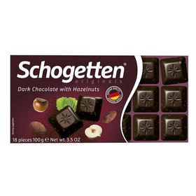 德国丝格德榛子仁小方块黑巧克力100g