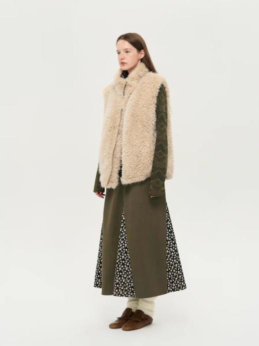 local tag/lt25awk53/雪地旅行日 松软毛绒搭配色织格纹夹棉双面马甲 商品图0