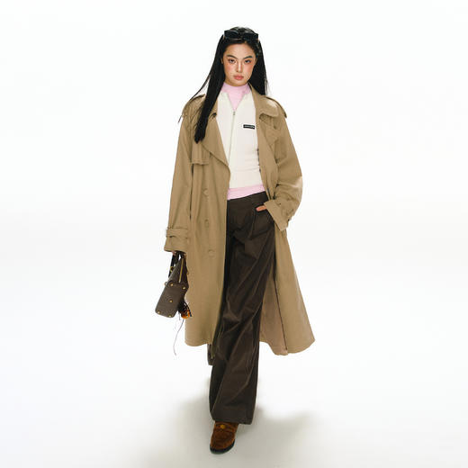 Ariseism 美式复古设计感中长款风衣外套女秋季新款 商品图0