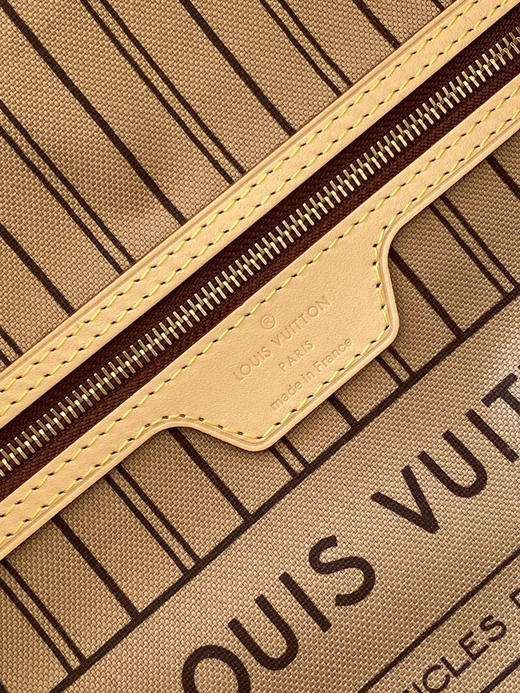 秋冬特惠💰1190 渠道级LV【全钢五金 MB163c01变码芯片】te级 全套包装 M41000老花杏内里 NEVERFULL 小号手袋 Neverfull 小号手提包 商品图8