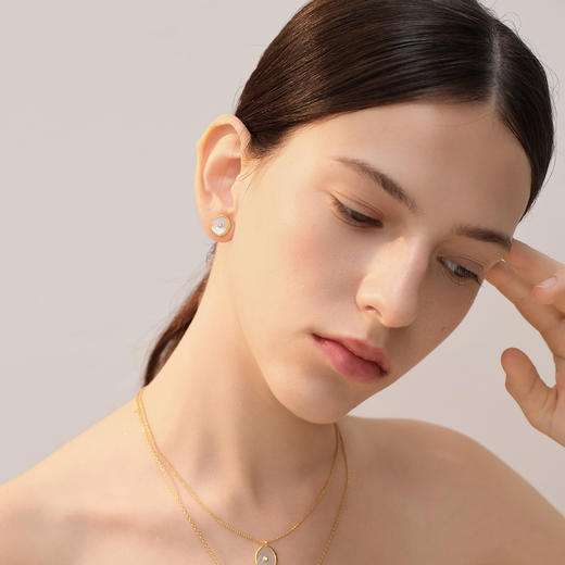 【微信专享款】ARSIS｜纯真年代系列 纽扣耳钉 商品图8