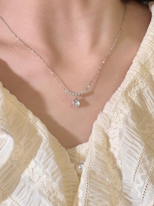 【爆闪】卡蒂罗KADER 守护星光项链 925银满铺闪锆显白精致大方女友甜美流苏锁骨链 小众清冷ins高级感#好运 商品图3