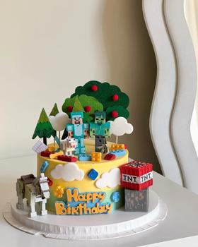 【周年庆精选】我的世界卡通童趣蛋糕