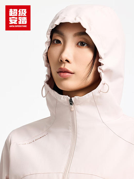 超级安踏加绒运动外套女士秋冬防泼水全天候训练防风夹克外套162547603U 商品图2