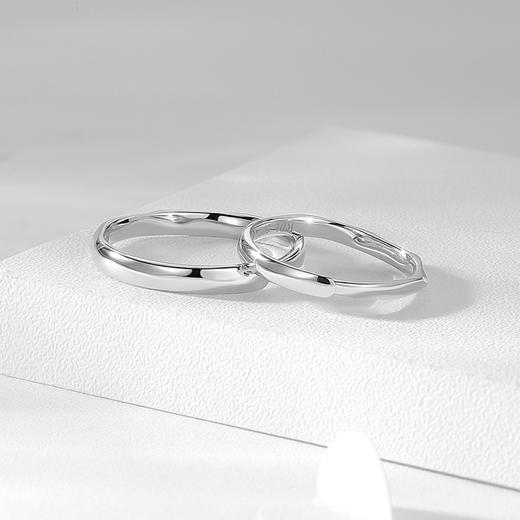 卡蒂罗KADER 光年星迹情侣对戒  莫比乌斯环925银简约磨砂设计原创开口素圈时尚百搭 恋爱频率钟爱久久 商品图7