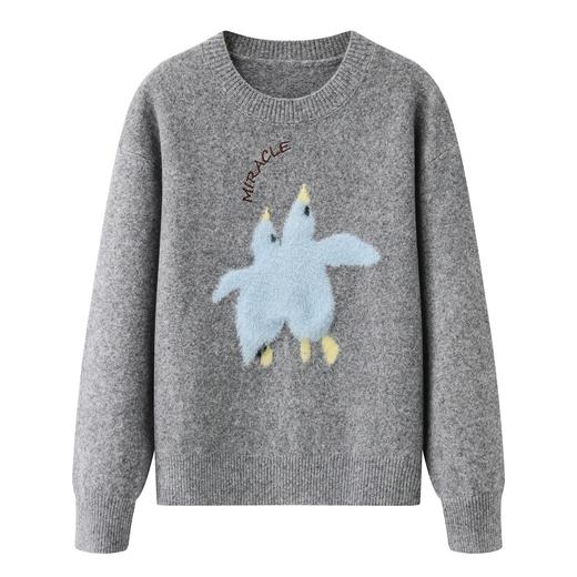 D112056针织衫女2025新款秋冬立体刺绣针织衫 商品图0