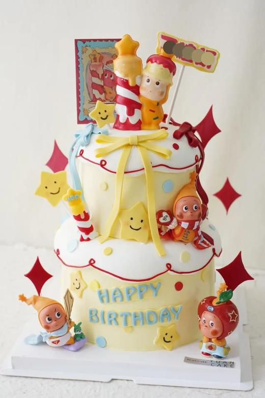 【周年庆精选】许个愿吧 星星人 双层B款蛋糕 商品图0