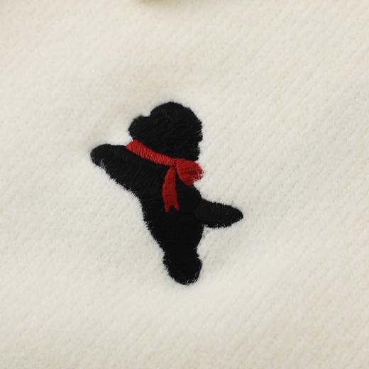 D112057杏色polo领刺绣毛衣女2025秋冬季新款气质软糯显瘦针织衫短款 商品图3