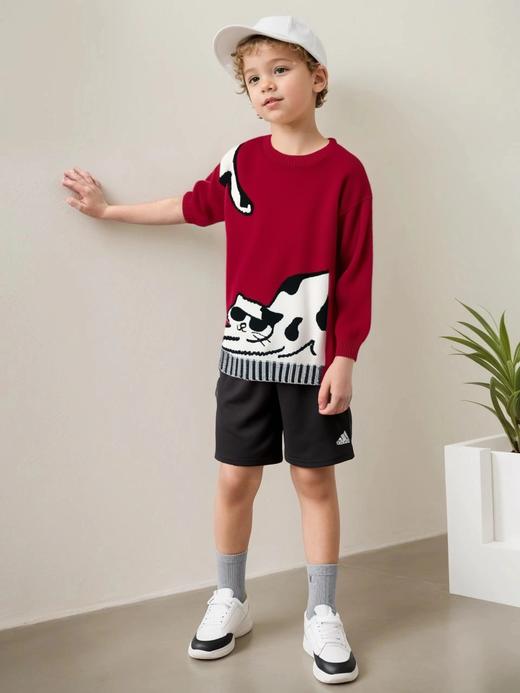 🎁【满赠活动】MOKA莫卡儿童羊绒衫 设计师款（钢琴上的猫） 商品图2