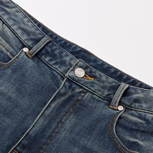 MODE COMMUTER | MC冬季复古水洗直筒型牛仔裤通勤男MCE105034D 商品图2