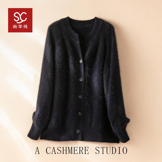 北美小动物毛毛~重工加厚V领保暖毛衣外套女上衣 商品图3