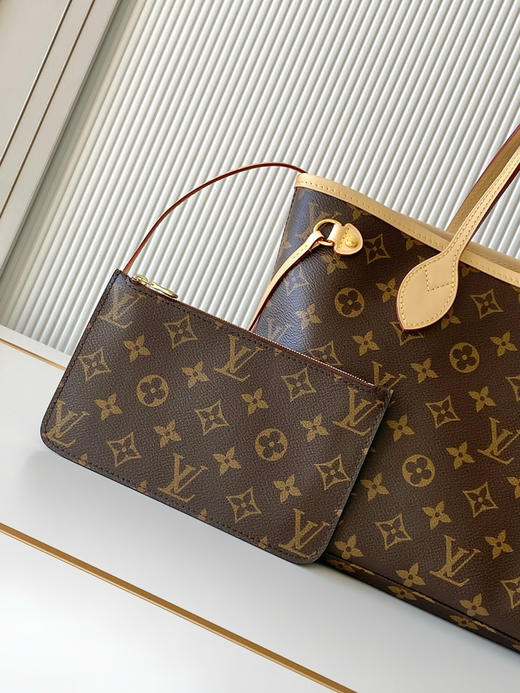 秋冬特惠💰1190 渠道级LV【全钢五金 MB163c01变码芯片】te级 全套包装 M41000老花杏内里 NEVERFULL 小号手袋 Neverfull 小号手提包 商品图4