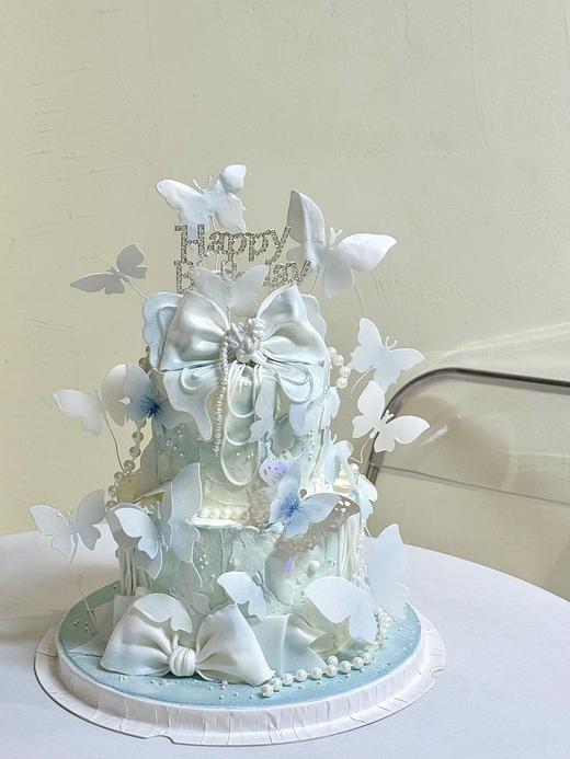 【周年庆精选】女神仙女蝴蝶双层蛋糕 商品图0