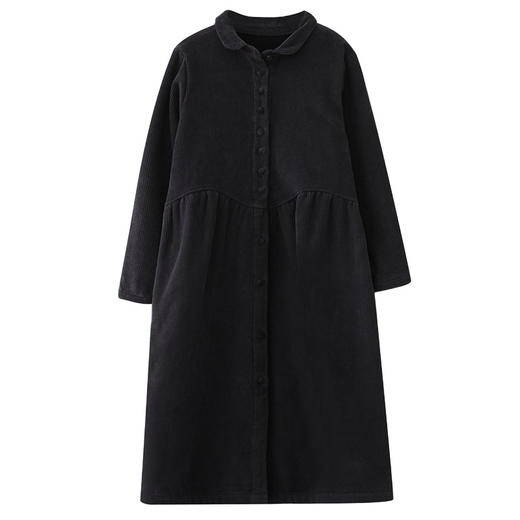 秋冬加绒长袖复古文艺宽松灯芯绒休闲女外套 商品图4