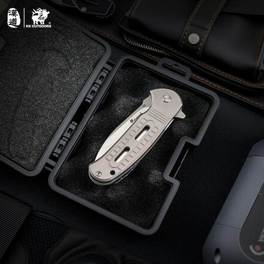 汉道洛克钛核D2折叠刀水果折刀户外小刀便携刀具锋利户外求生刀荒野求生工具刀 商品图3