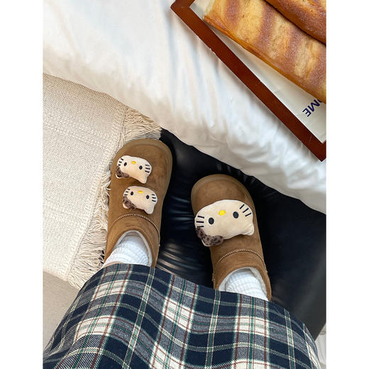 【YW】无忧购冬季Kitty加绒保暖棉鞋蓄热保暖雪地靴MIS-6058（截单后3-5天发货） 商品图10