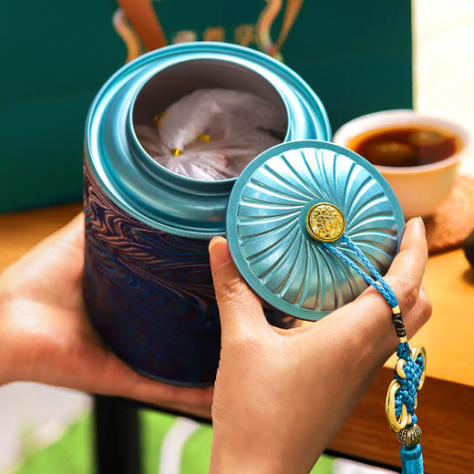 『新会柑普茶』新会生晒小青柑+勐海宫廷普洱熟茶，汤色红褐透亮，茶味柔润醇厚，柑香清幽绵长 商品图5