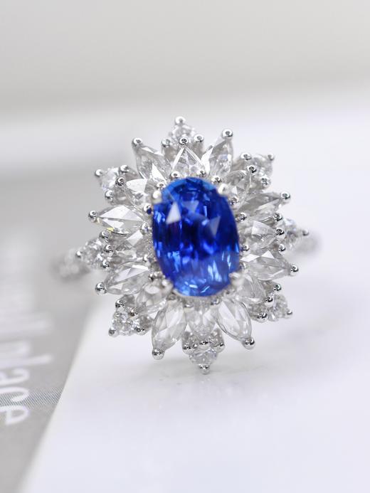 1.15ct刻面蓝宝石戒指 商品图1