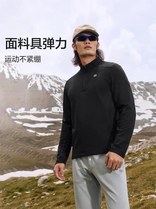 KOL🉑️隆  加绒半拉链长袖T恤 商品图3