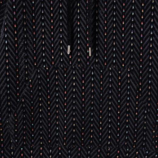 SDSA男士秋冬新款痞帅男装美式彩色竖纹提花连帽卫衣百搭复古上衣 商品图2