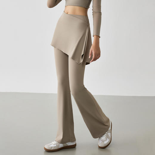 跃牌【禅语梵心】加绒两件套高腰提臀裸感瑜伽裤屁帘跑步运动裤CK3473 商品图2