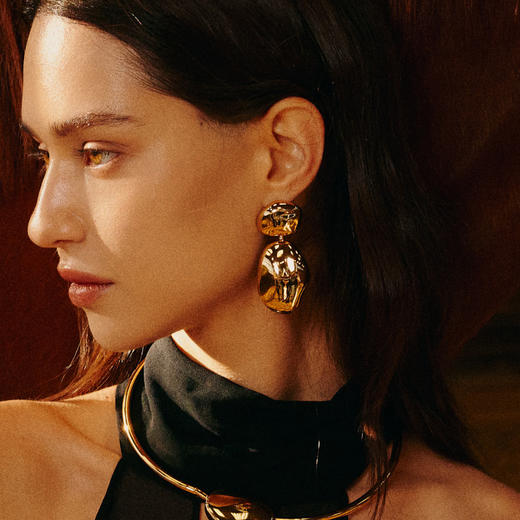 【新品上新】Mordern Art 现代艺术时期 | 星月光影连环耳环（金银2色） 商品图2