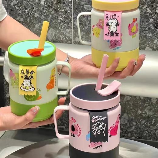 (包邮)花伴森bablov吸管保温杯650ML（三种颜色） 商品图0