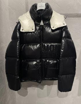 女款拼色连帽羽绒服he018