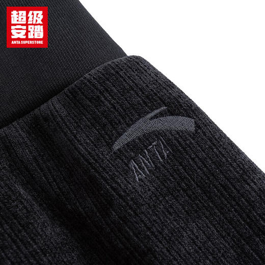 超级安踏加绒运动裤女裤秋冬保暖雪尼尔时尚阔腿裤休闲长裤子女162548303U 商品图6