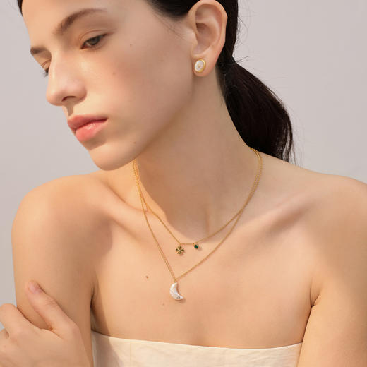 【微信专享款】ARSIS｜纯真年代系列 巴洛克新月项链 商品图6