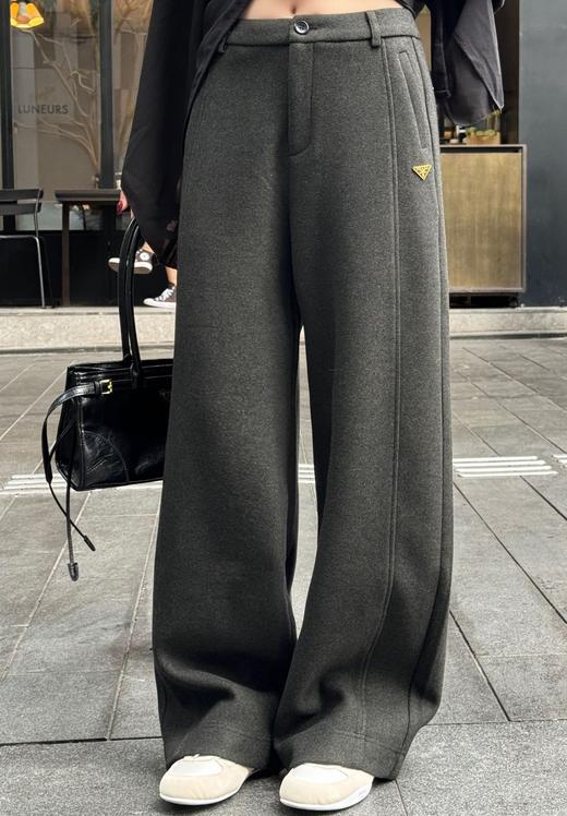 女款毛呢阔腿长裤he020 商品图3