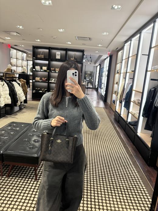 到手价1899元 Coach爆款 mollie 25小号托特 25*19cm 深色老花 美国代购，无中文标签，介意慎拍 商品图8