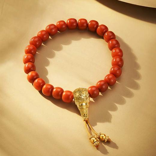 赤焰凌霄南红柿子红手串7mm 商品图0