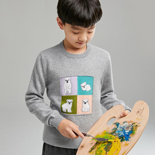 🎁【满赠活动】MOKA莫卡·奇趣萌宠系列-畅游北极套头毛衣 商品图1