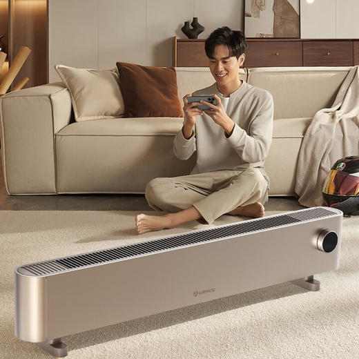 艾美特家用移动地暖踢脚线取暖器石墨烯手控电暖器卧式客厅速热电暖气HD22-K16 商品图1