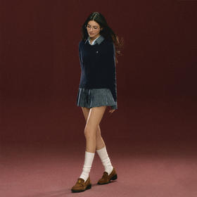 Ariseism 美式复古设计感假两件毛衣套装秋冬新款两件套