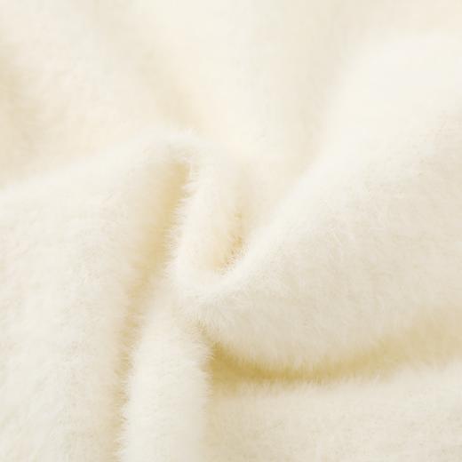 D112058蕾丝拼接温柔仿马海毛毛衣软糯针织衫25秋冬季新款女宽松上衣 商品图6