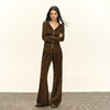 Ariseism 美式复古长袖上衣长裤套装女秋季新款两件套 商品缩略图1