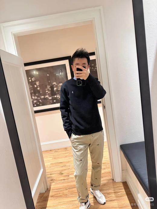 D112029新款精典骑士小标logo休闲情侣加绒圆领卫衣 商品图11